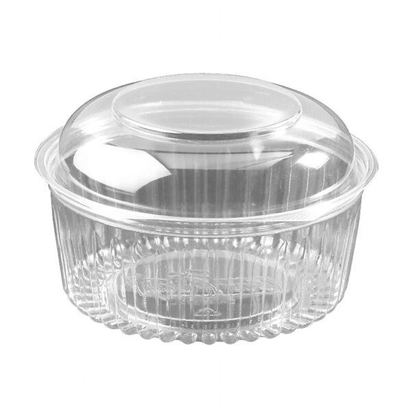 Plastic Container Round - Hinged Dome Lid 909ml