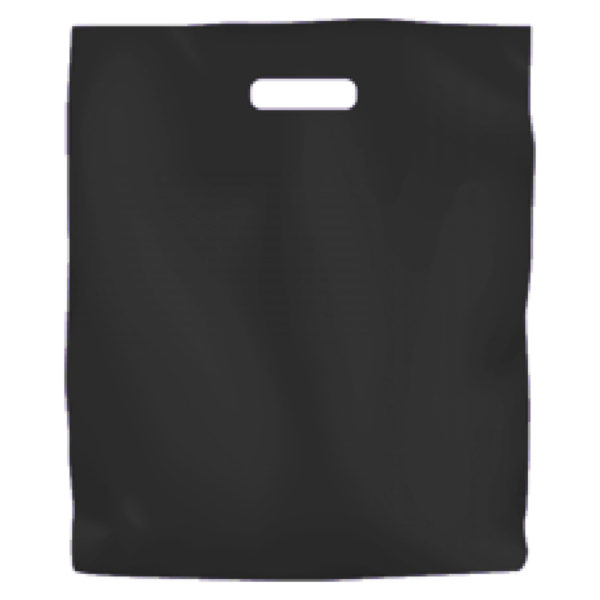 Coloured Low Density Plastic Fashion Bag - Black Large