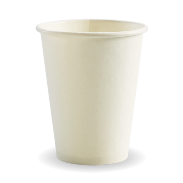 390ml / 12oz (90mm) White Single Wall BioCup