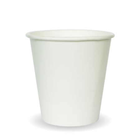 230ml / 6oz (80mm) White Single Wall BioCup