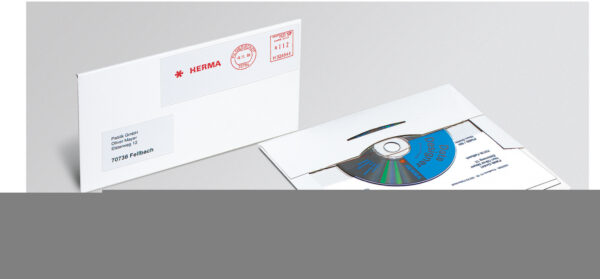CD-Postpack Mailing Envelope with Insert Tab Closure White 220x124mm Cardboard 25 pcs - Image 2