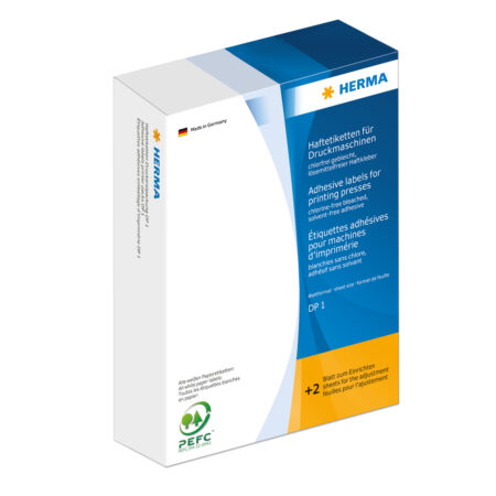 Offset Printing Labels, DP1, 34 x 53mm, Blue, Permanent Adhesion