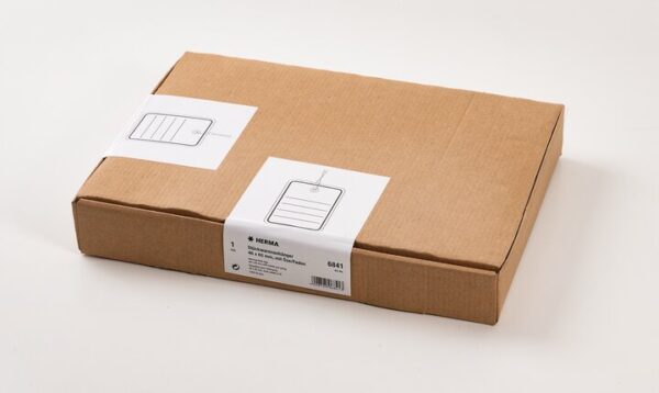 Merchandise tags 48x65 mm with eyelet / string 1000 pcs.