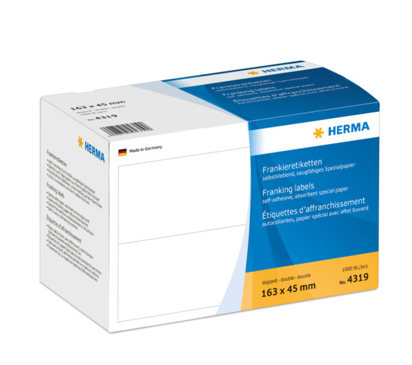 Franking Labels, Double 163 x 45mm, Permanent Adhesion - Image 2