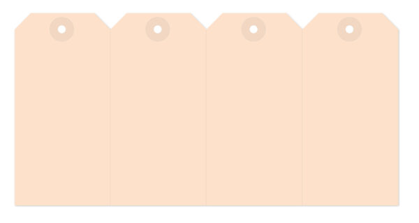 Shipping Tags 60x120mm Strips of 4 Cardboard with Eyelet 1000 pcs