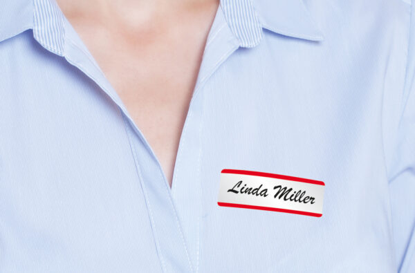 Name Labels 54x19mm White/Red Stripes Removable Artificial Silk 16 pcs - Image 2