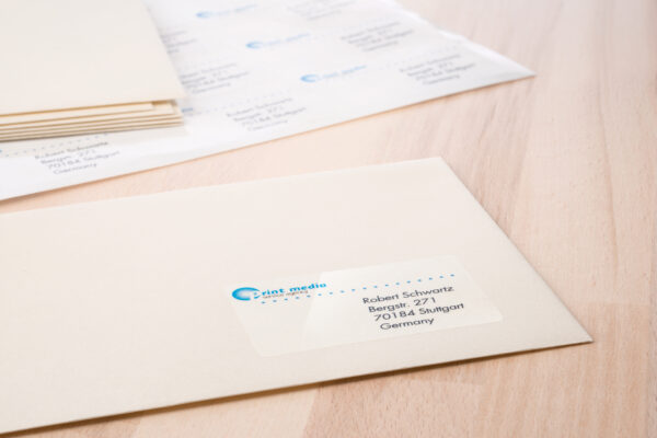 Transparent Film Labels, Crystal-Clear A4, 63.5 x 38.1mm, Weatherproof, Permanent Adhesion - Image 5