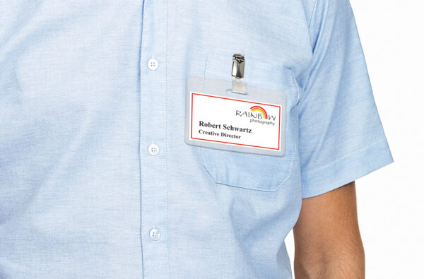 Inserts for Name Badges A4, 75 x 40mm, White, made of Cardboard, Non-Adhesive - Image 3