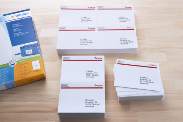 Premium Address Labels A6, 105 x 148mm, White, Permanent Adhesion - Image 4