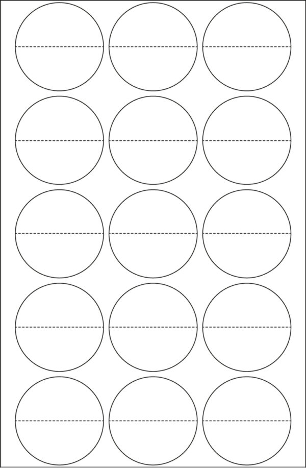 Seal Labels Perforated 32mm Round Transparent Extra Strong Adhesion Film Matt 240 pcs - Image 2