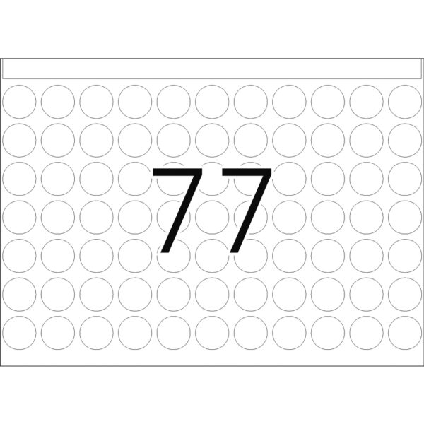 Offset Printing Labels, DP1, 13mm, Red, Permanent Adhesion - Image 3