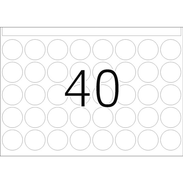 Offset Printing Labels, DP1, 19mm, Red, Permanent Adhesion - Image 3
