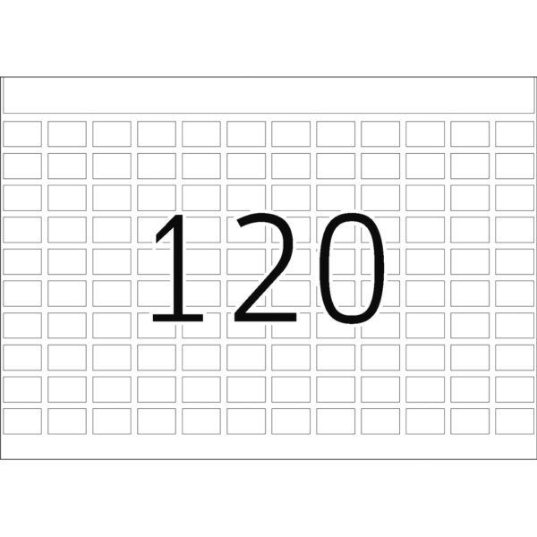 Offset Printing Labels, DP1, 8 x 12mm, White, Permanent Adhesion - Image 3