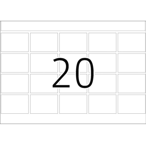 Offset Printing Labels, DP1, 22 x 32mm, White, Permanent Adhesion - Image 2