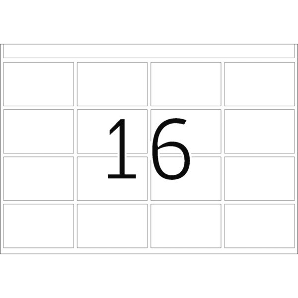 Offset Printing Labels, DP1, 25 x 40mm, White, Permanent Adhesion - Image 2