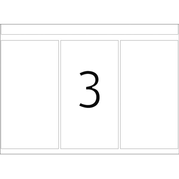 Offset Printing Labels, DP1, 52 x 100mm, White, Permanent Adhesion - Image 2