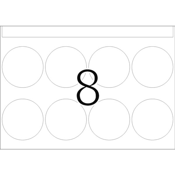 Offset Printing Labels, DP1, 40mm, White, Permanent Adhesion - Image 2