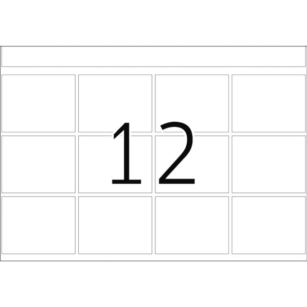 Offset Printing Labels, DP1, 32 x 41mm, White, Permanent Adhesion - Image 2