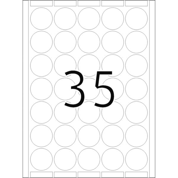 Offset Printing Labels, DP4 40mm, White, Permanent Adhesion - Image 2