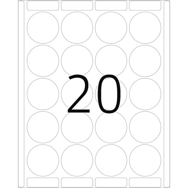 Offset Printing Labels, DP4 50mm, White, Permanent Adhesion - Image 2