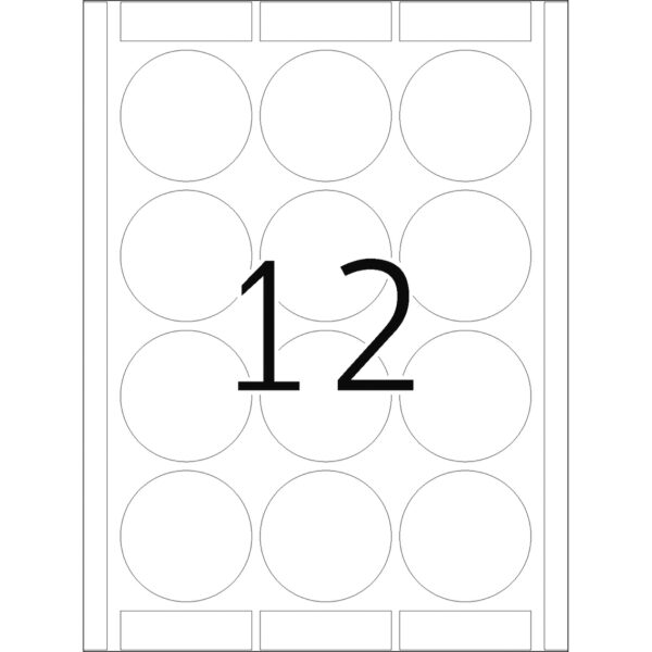 Offset Printing Labels, DP4 65mm, White, Permanent Adhesion - Image 2