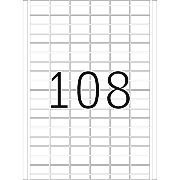 Offset Printing Labels, DP4 15 x 34mm, White, Permanent Adhesion - Image 2