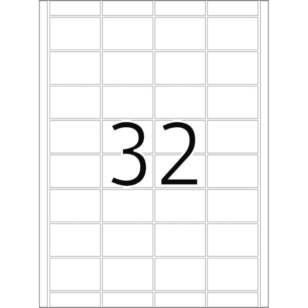 Offset Printing Labels, DP4 34 x 53mm, White, Permanent Adhesion - Image 2