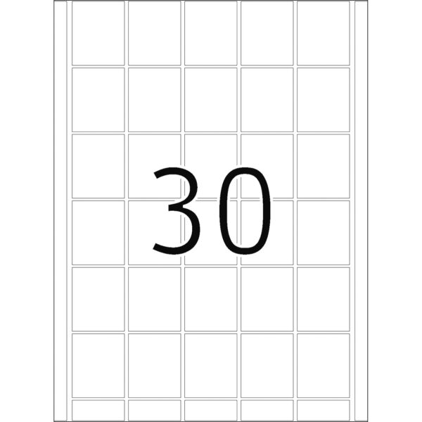 Offset Printing Labels, DP4 40 x 49mm, White, Permanent Adhesion - Image 2
