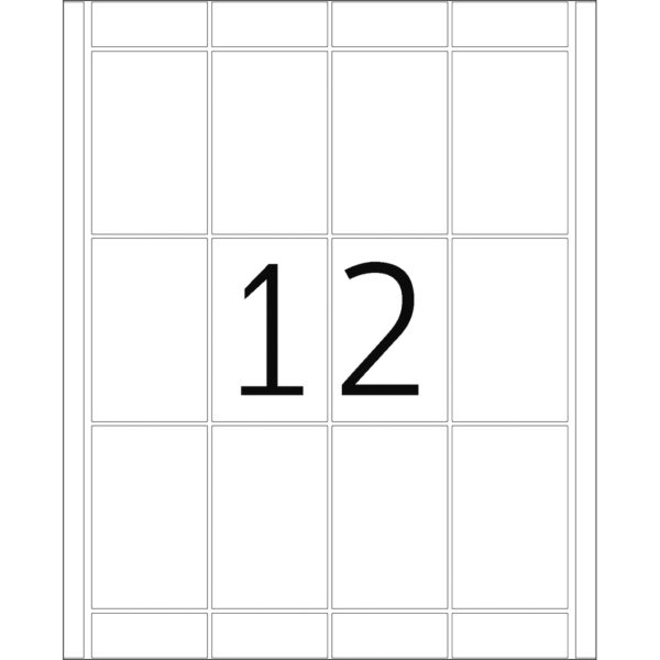 Offset Printing Labels, DP4 52 x 82mm, White, Permanent Adhesion - Image 2