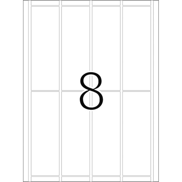 Offset Printing Labels, DP4 50 x 149mm, White, Permanent Adhesion - Image 2