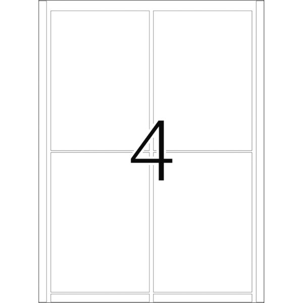 Offset Printing Labels, DP4 105 x 148mm, White, Permanent Adhesion - Image 2
