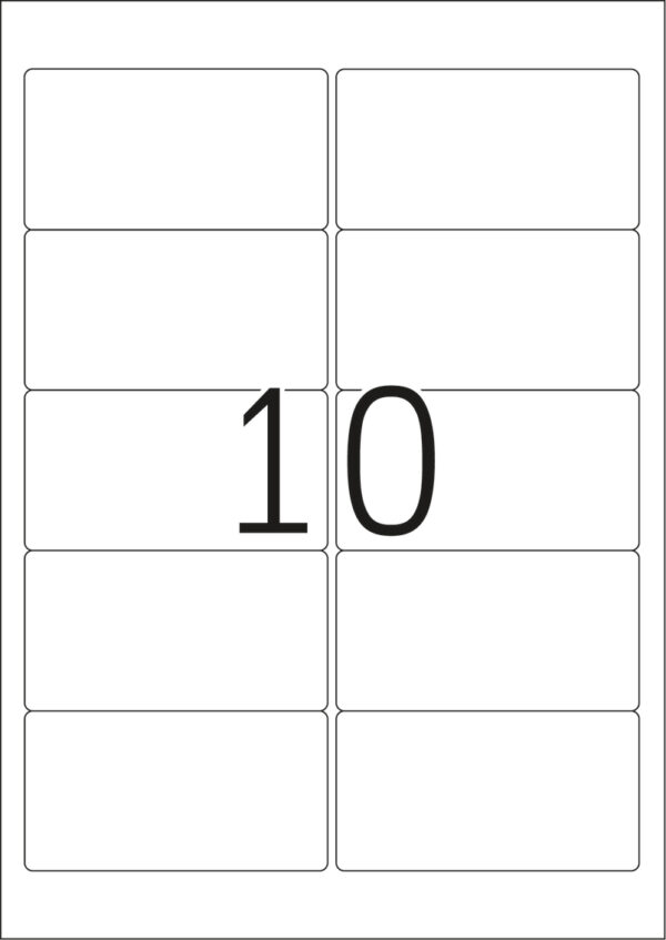 Transparent Film Labels, Crystal-Clear A4, 96 x 50.8mm, Weatherproof, Permanent Adhesion - Image 3