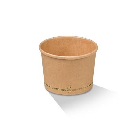 PLA coated brown bowl 12oz/370ml