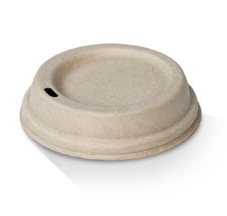 Bagasse Lid- 6/8/10 oz/Natural 1000pc/ctn