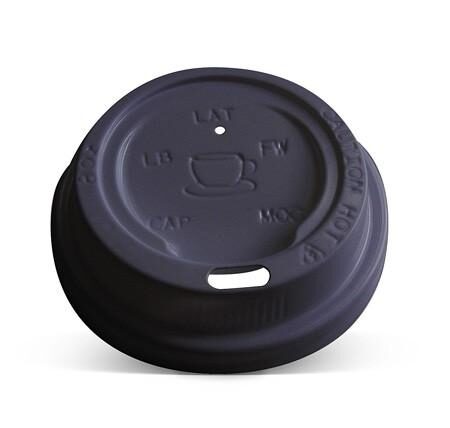 Plastic Lid- *8/12/16 oz Hot&Cold /Black 90mm 1000pc/ctn