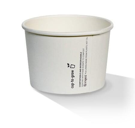 PLA Coated Paper Bowl 8OZ Plain 1000pc/ctn