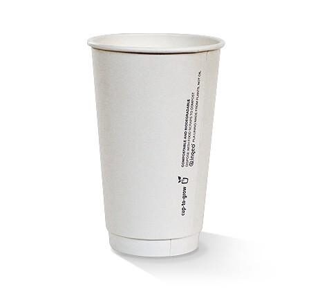 16 oz PLA Coated DW Cup/Plain 500pc/ctn