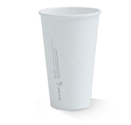 20 OZ PLA Coated SW Cup/Plain white 1000pc/ctn