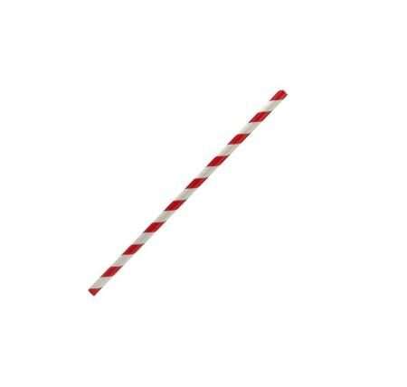 paper straw cocktail- red stripe 2500pc/ctn