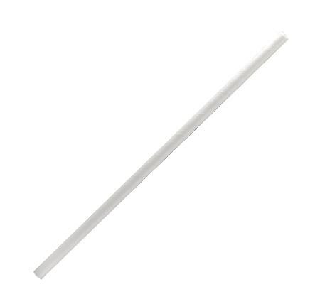 paper straw cocktail-plain white 2500pc/ctn