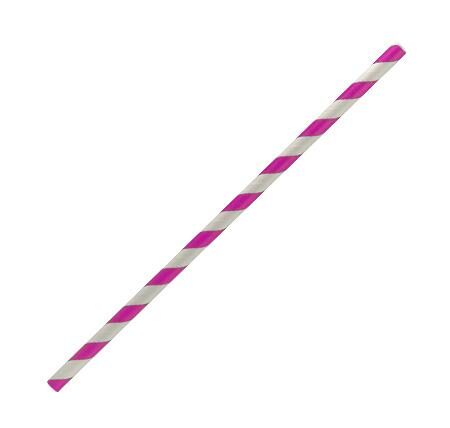 paper straw regular-pink stripe 2500pc/ctn