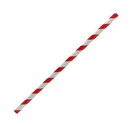paper straw regular-red stripe 2500pc/ctn