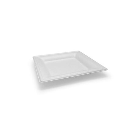 Plate Square Sugarcane 8" 600pc/ctn