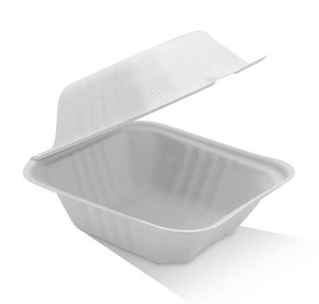 6'' Clamshell Hamburger Sugarcane 400pc/ctn