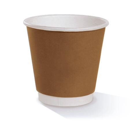 *8 OZ PLA Coated DW Cup/Brown Print 90mm 500pc/ctn
