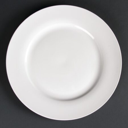 Olympia Lumina Wide Rimmed Round Plate - 270mm 10 1/2'' (Box 4)