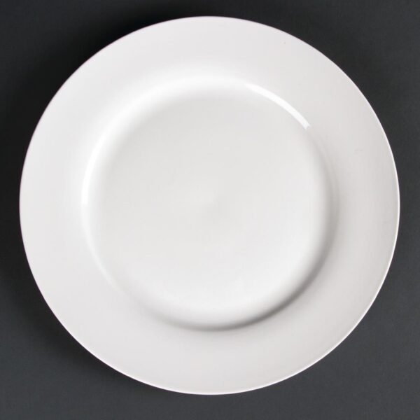 Olympia Lumina Wide Rimmed Round Plate - 270mm 10 1/2'' (Box 4)