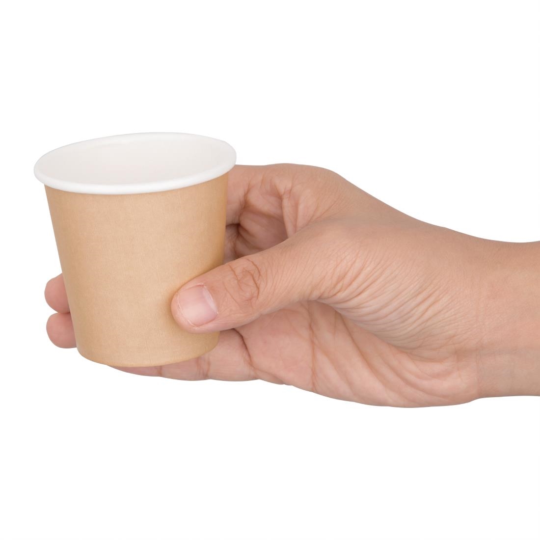 Fiesta Recyclable Hot Cup Single Wall Kraft 4oz (Sleeve 50) - Image 2