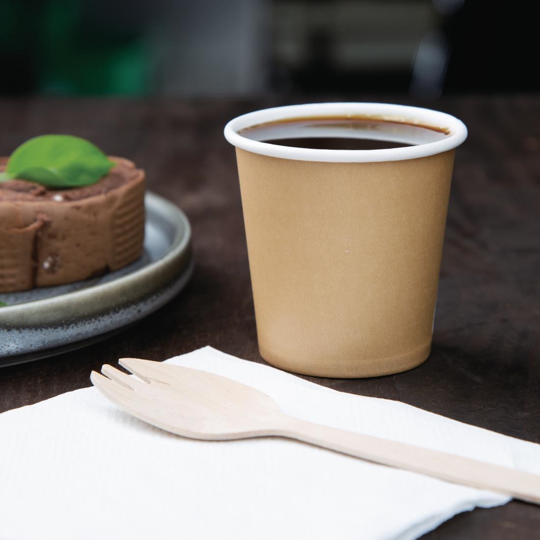 Fiesta Recyclable Hot Cup Single Wall Kraft 4oz (Sleeve 50) - Image 4