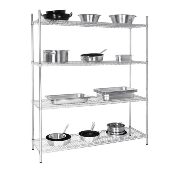 Vogue Flat Pack 4 Shelf Unit - 1525x460x1840mm - Image 2